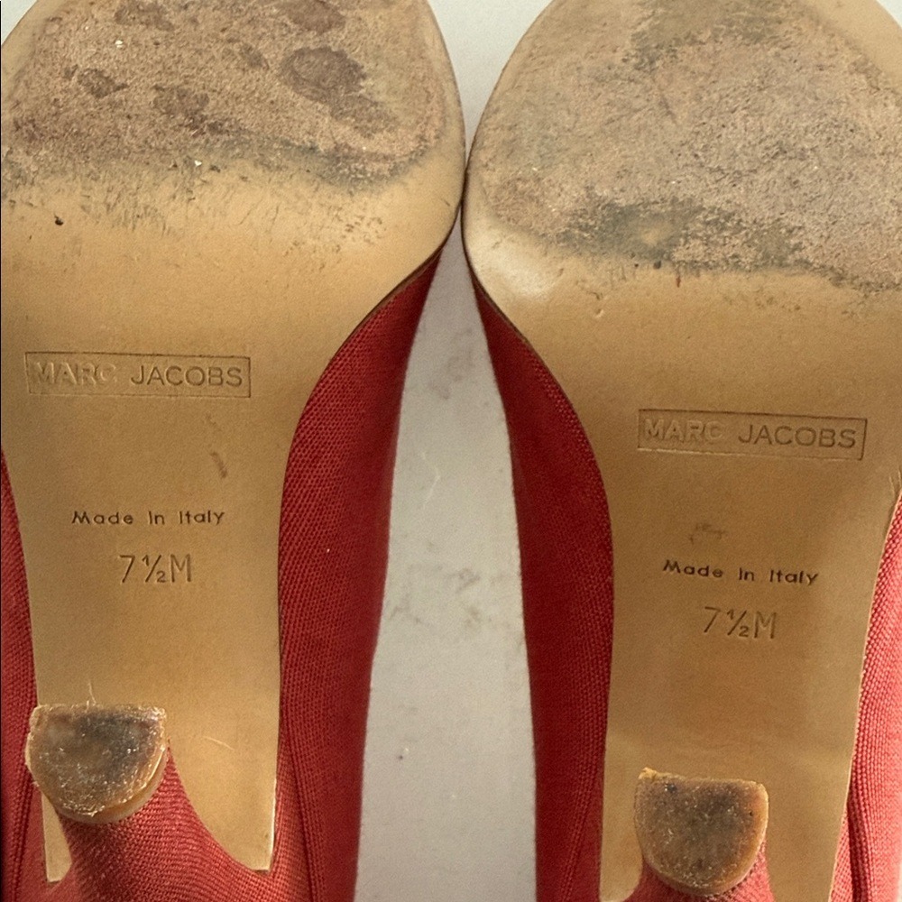 Vintage Marc Jacobs Canvas Pumps Beaded Flower - Size 7.5 Made in Italy Y2K - Picture 5 of 5
